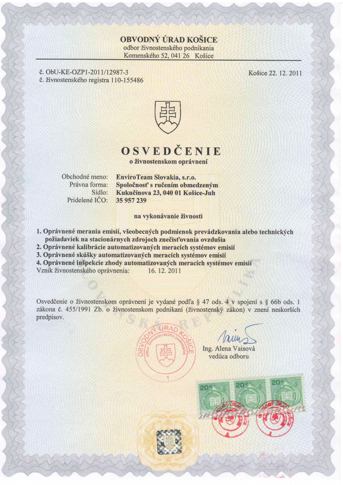 Živnostenské oprávnenie Licencie Licencie