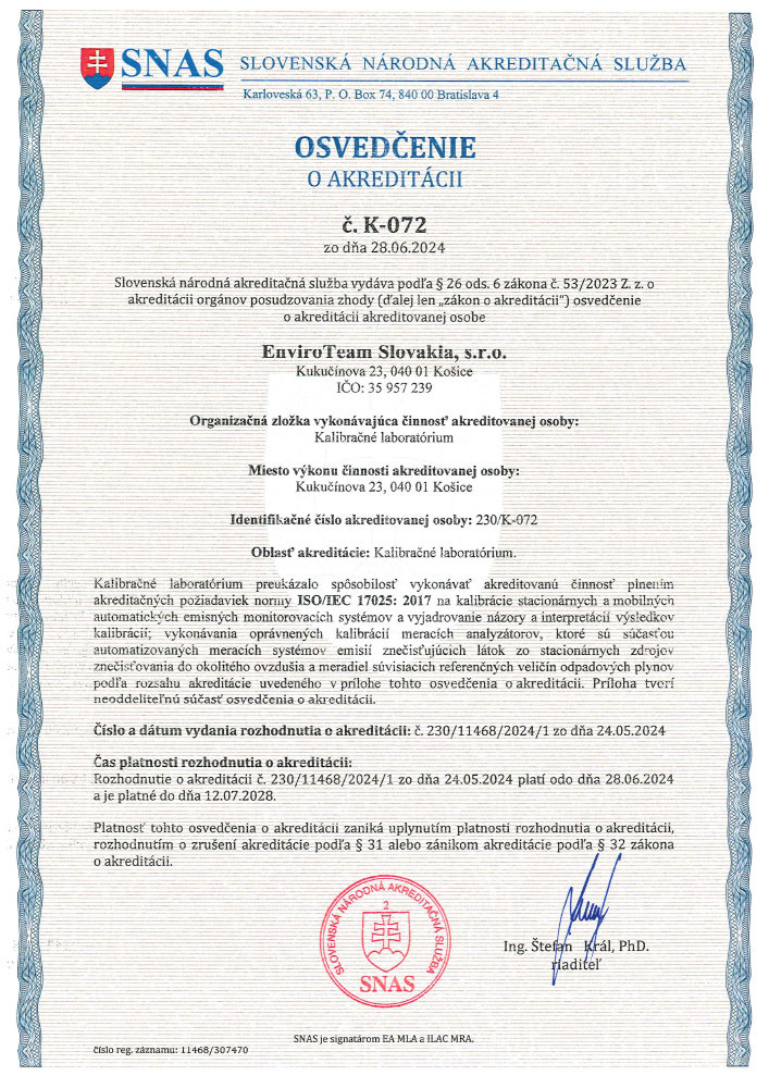 Kalibračné laboratórium Licencie Licencie